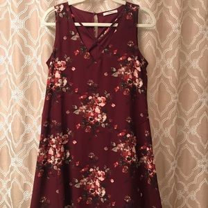 Maroon Crisscross Dress